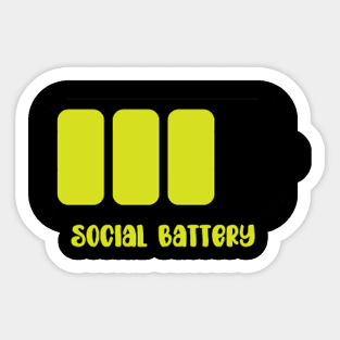 medium social battery Sticker